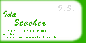 ida stecher business card